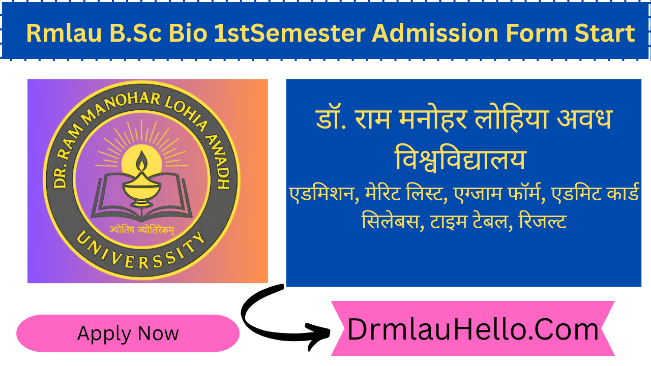 Rmlau B.Sc. Bio 1st Semester Admission2025