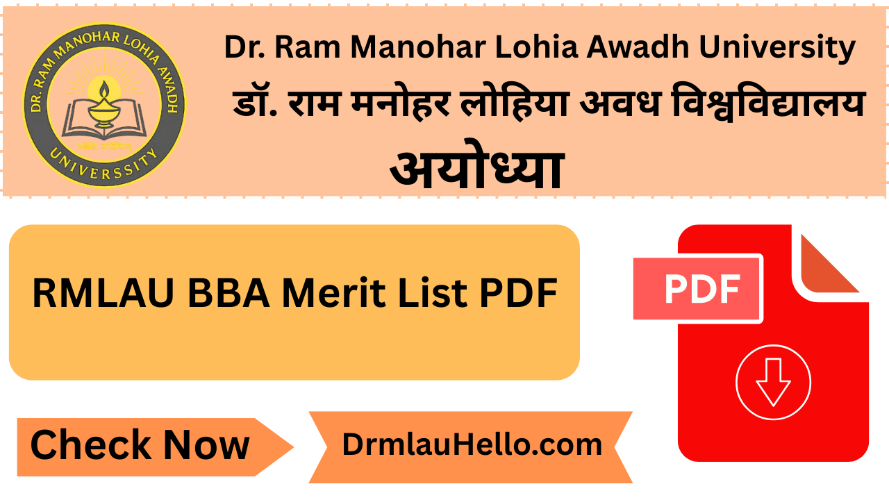 Rmlau BBA Admission Merit list
