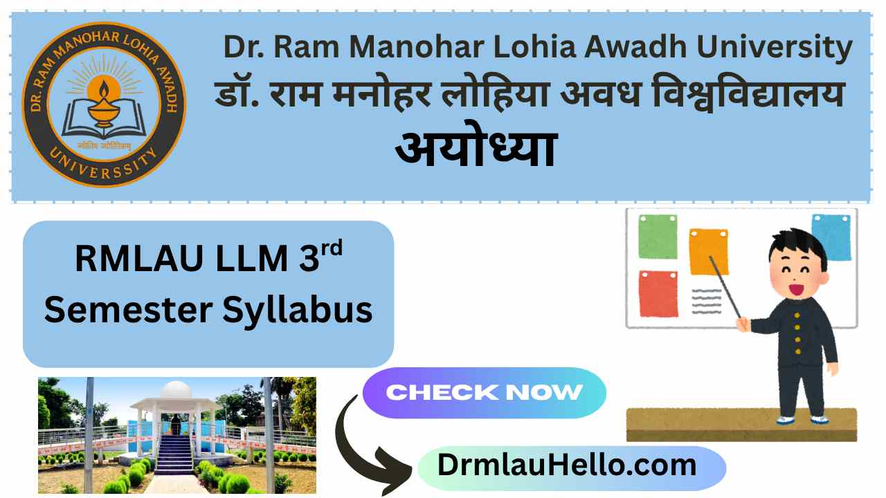 RMLAU LLM 3rd Semester Syllabus