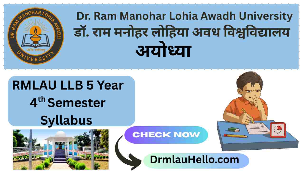 RMLAU LLB 5 Year 4th Semester Syllabus 2025