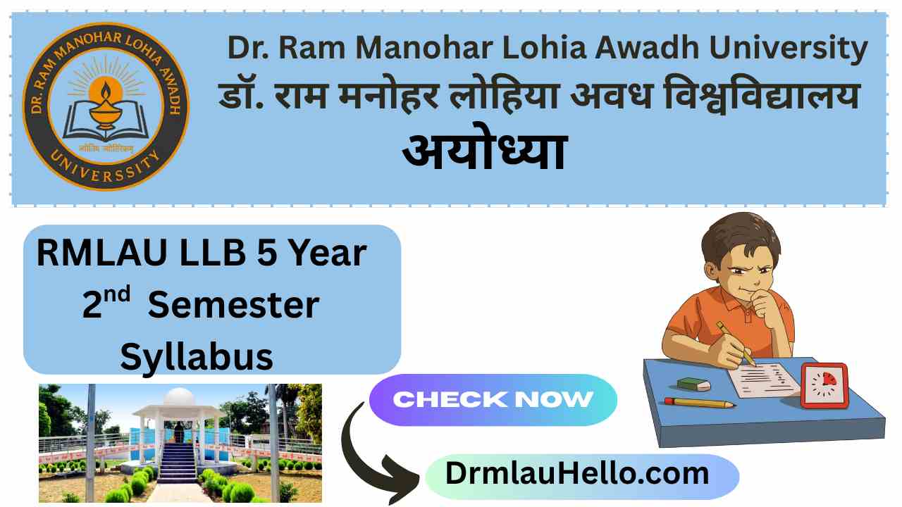 RMLAU LLB 5 Year 2nd Semester Syllabus 2025