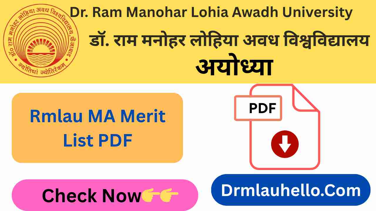 Rmlau MA Merit List