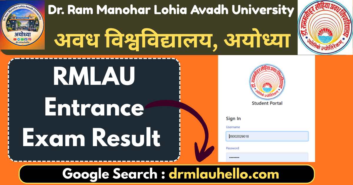 Rmlau Entrance Exam Result