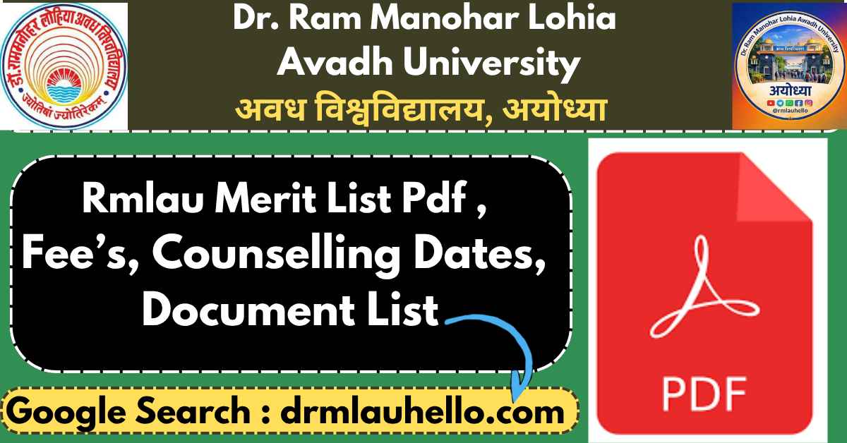 Rmlau Merit list