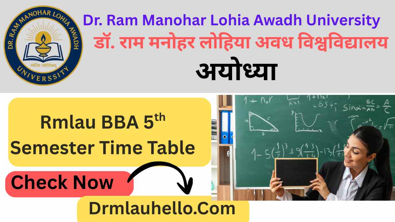 Rmlau BBA 5th Semester Exam Date