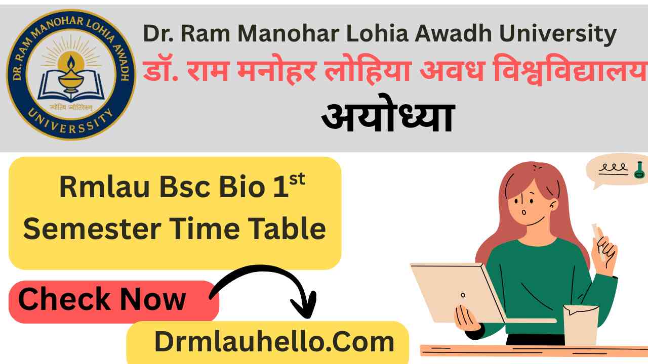 Rmlau Bsc Bio 1st Semester Exam Time Table