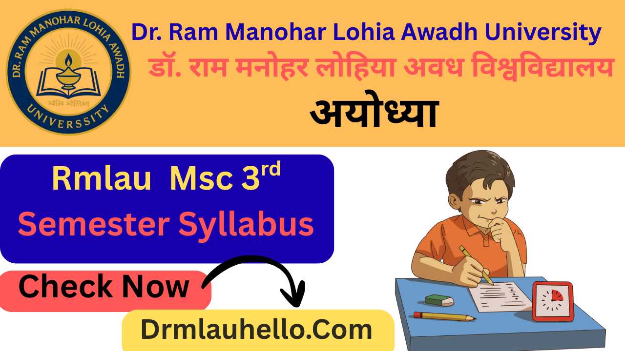 RMLAU Msc 3rd semester Syllabus