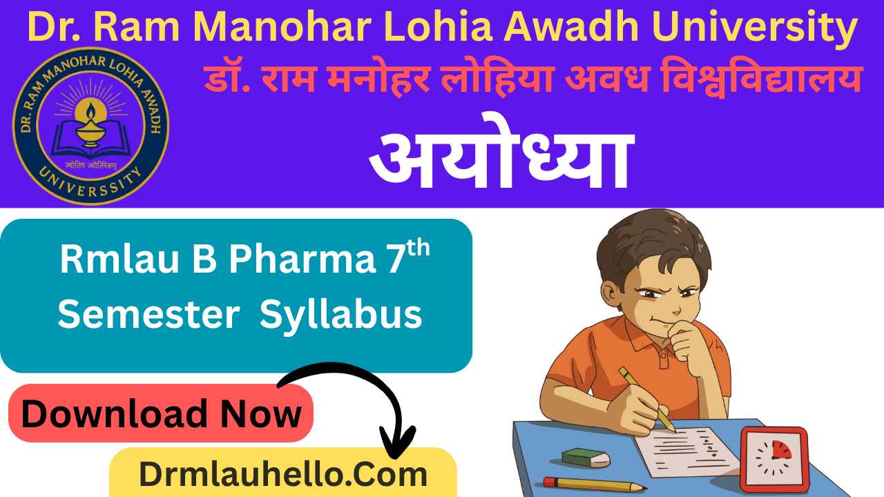 RMLAU B Pharma 7th Semester Syllabus