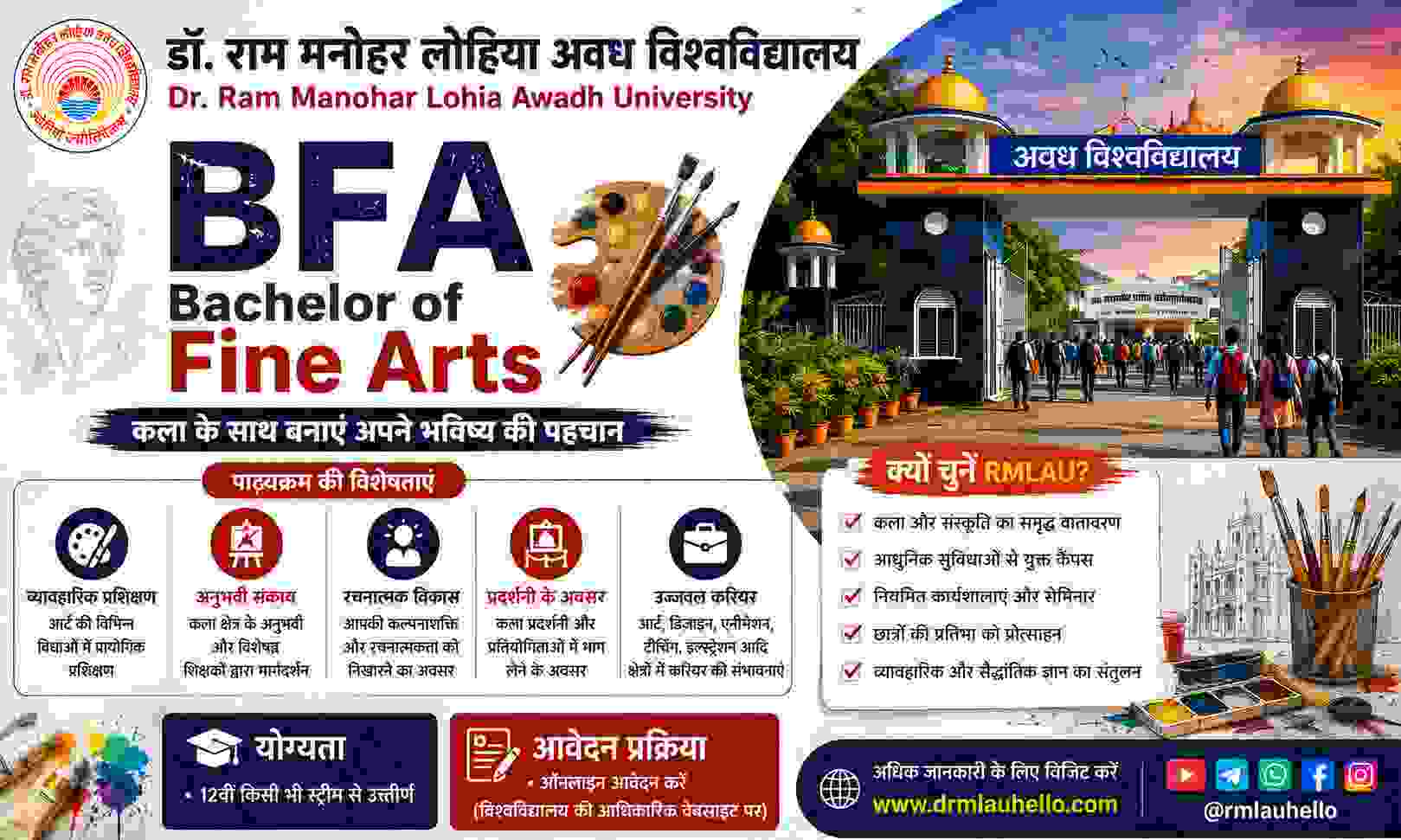 RMLAU BFA Admission