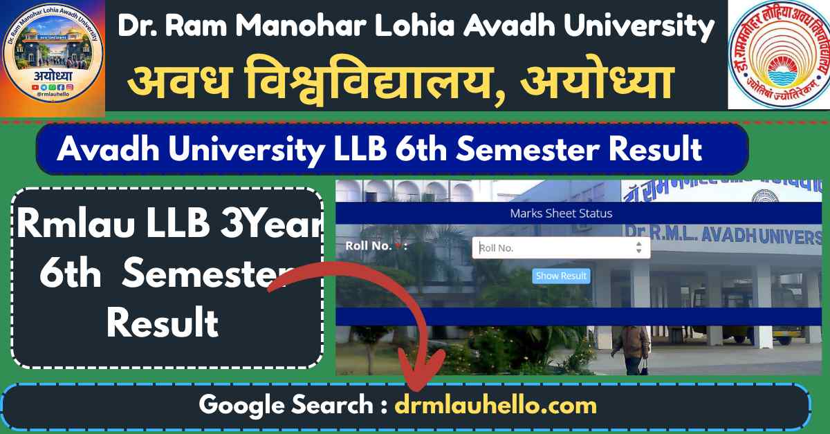 RMLAU LLB 3Year 6th Semester Result