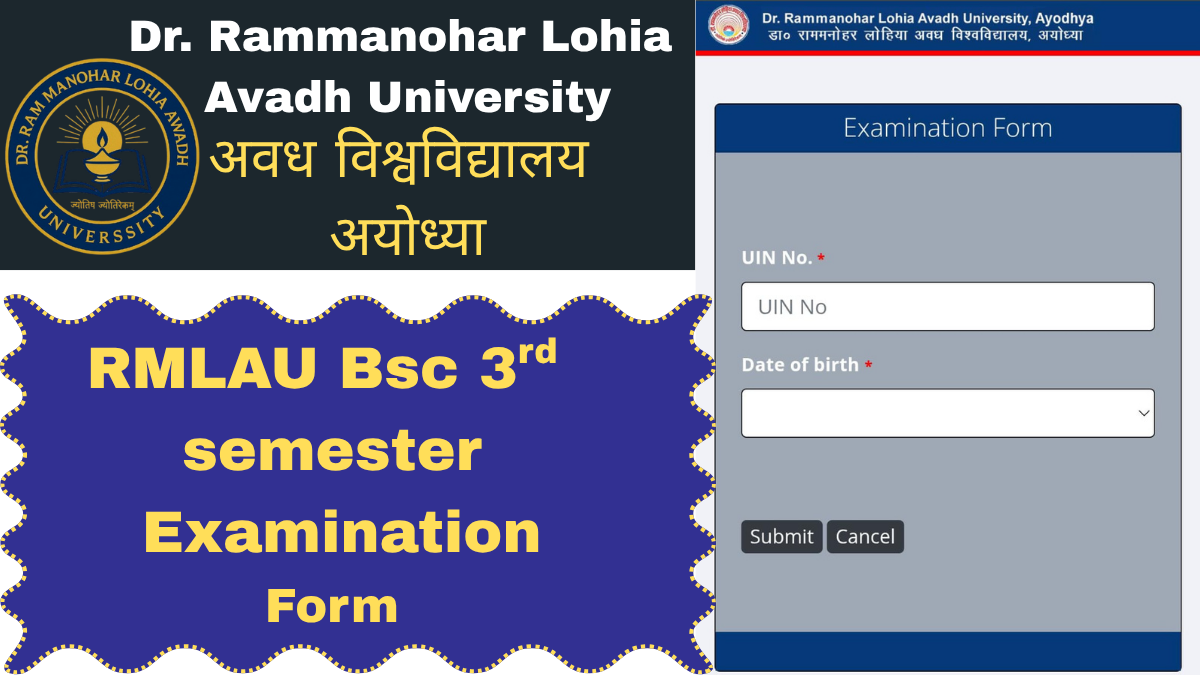 Rmlau Bsc 3rd Semester Exam Form