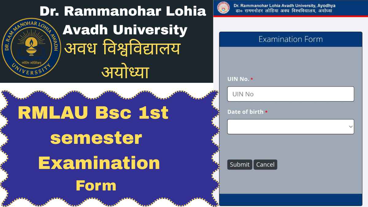 RMLAU Bsc 1st Semester Exam Form