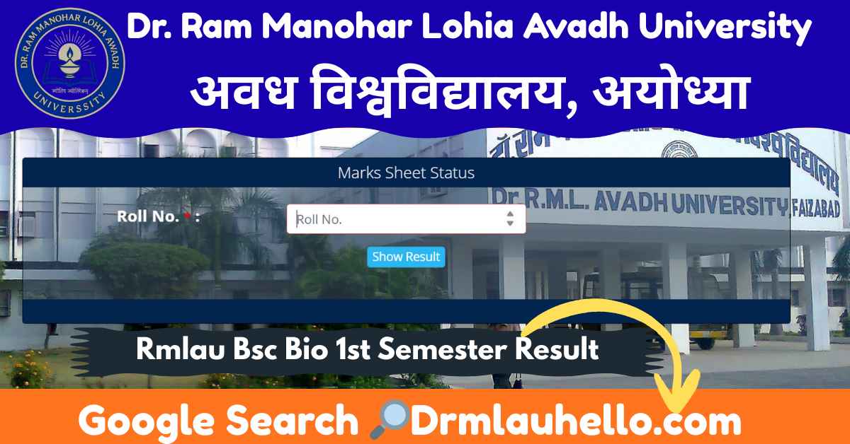 Rmlau Bsc Bio 1st Semester Result