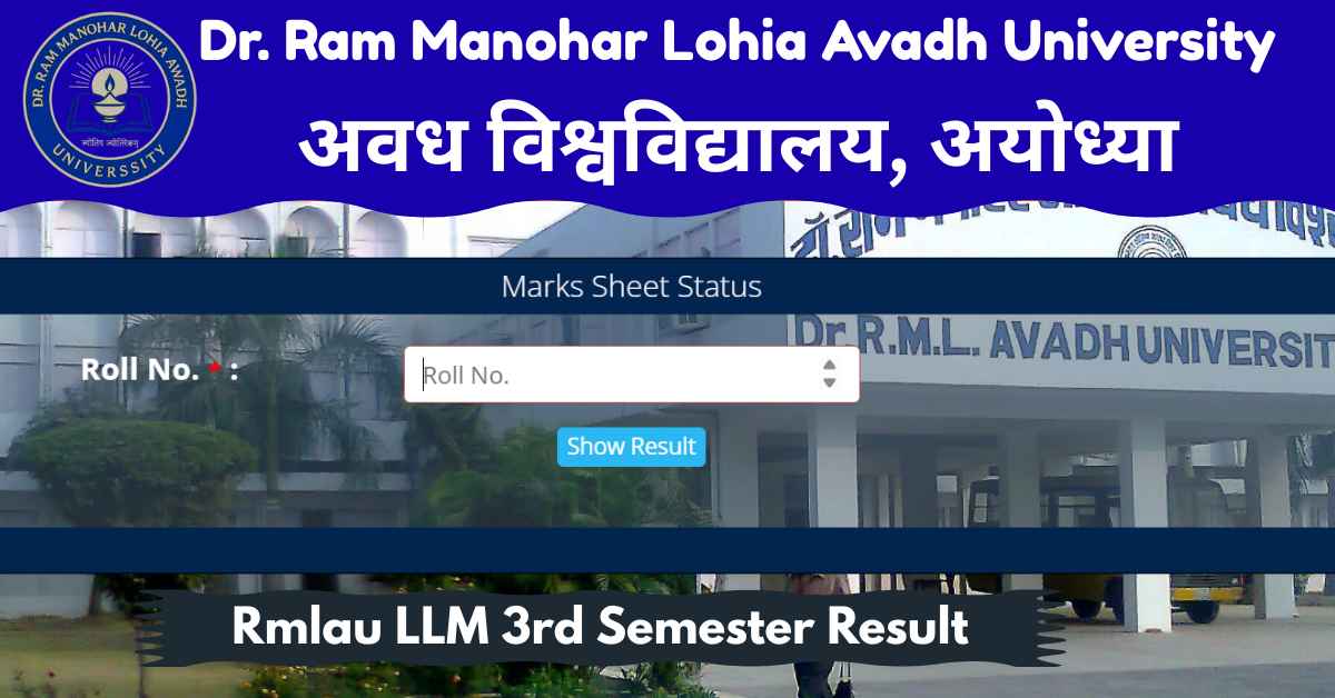 Rmlau LLM 3rd Semester Result