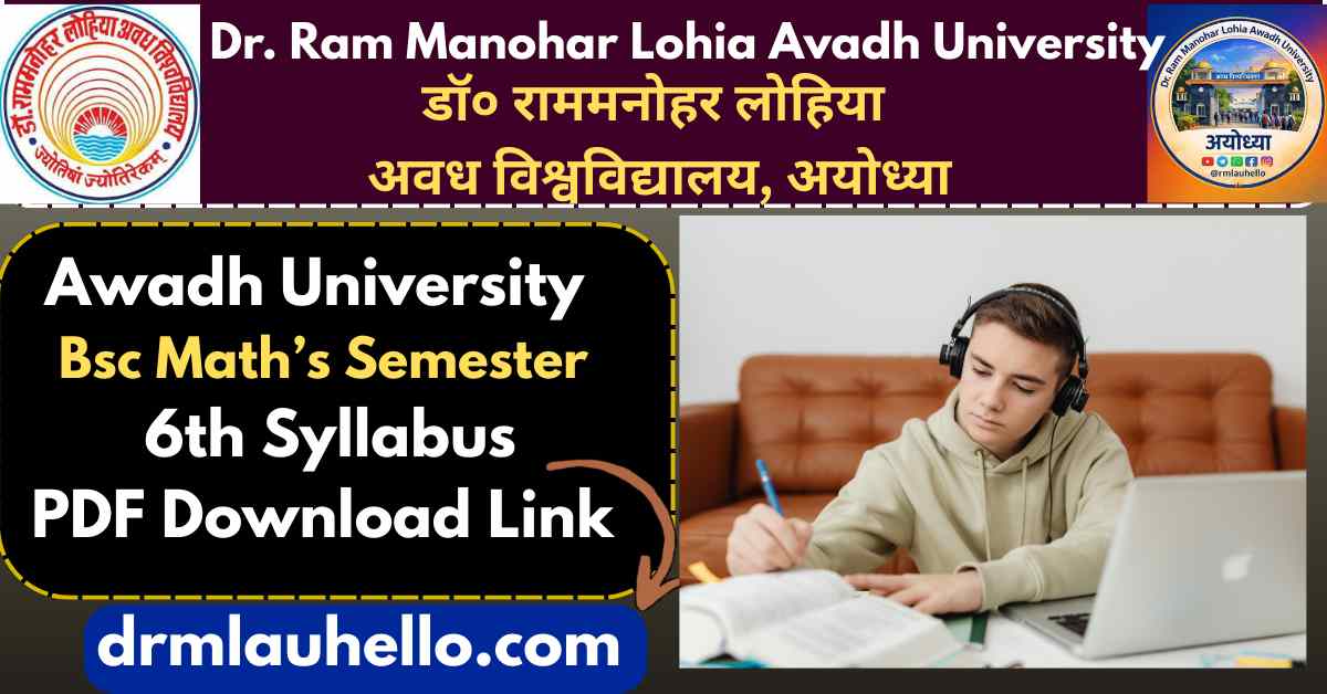 RMLAU BSc Maths 6th Semester Syllabus