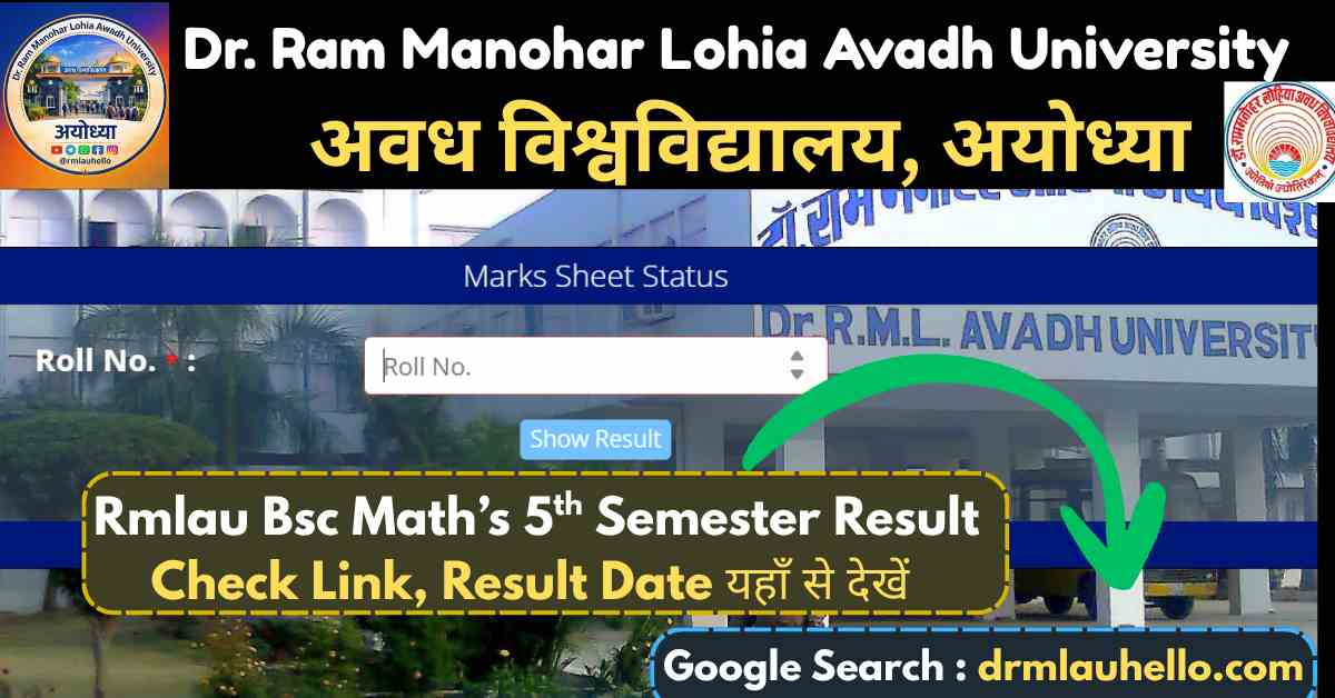 Rmlau Bsc Maths 5th Semester Result
