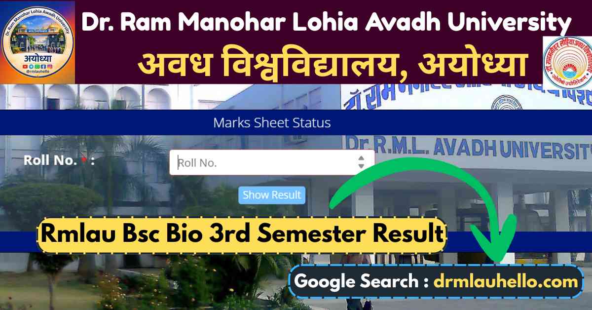Rmlau Bsc Bio 3rd Semester Result