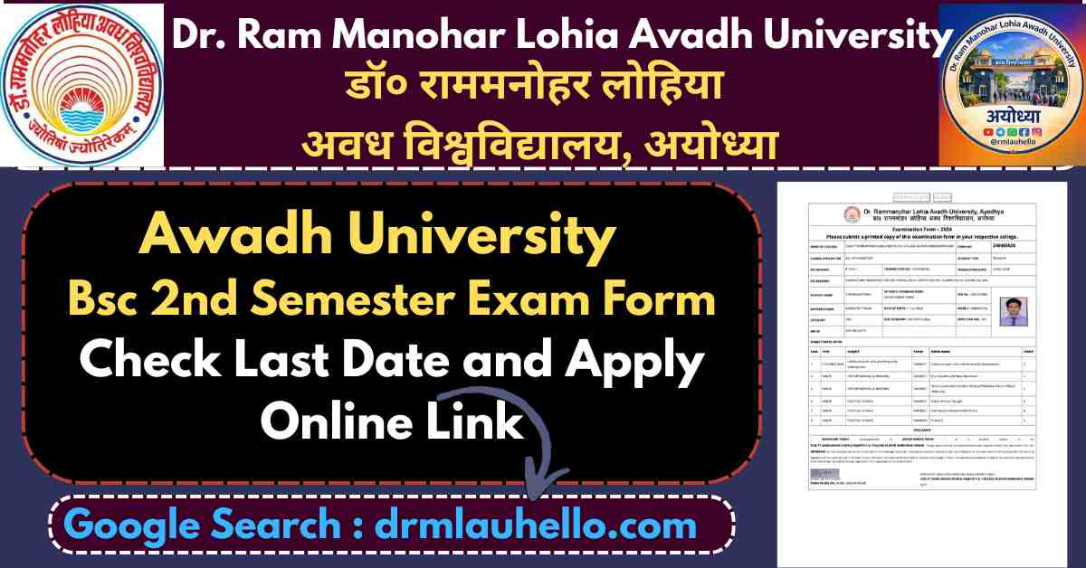 RMLAU BCA 2nd Semester Exam Form