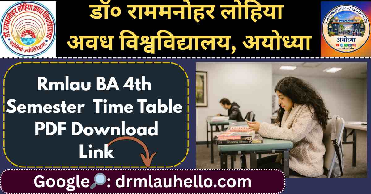 Rmlau BA 4th Semester Time Table
