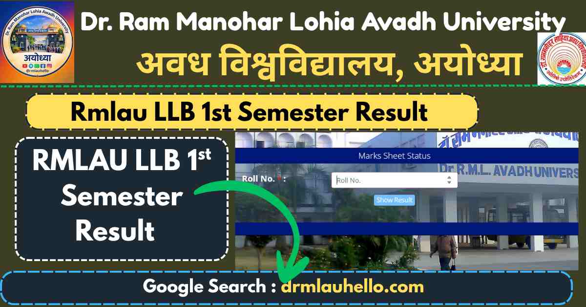 Rmlau LLB 1st Semester Result